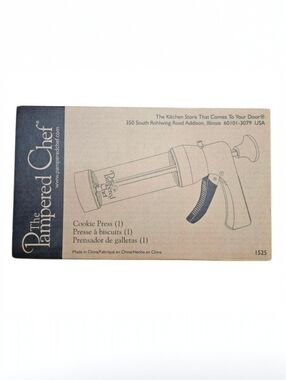 Pampered Chef Clear Gray Cookie Press Set